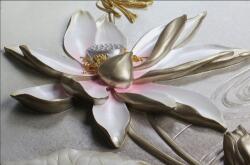  Fémes tavirózsa öntapadós tapéta, 350 x 200 cm