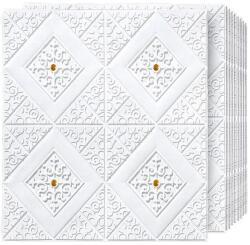 HOZRO 100 x HOZRO öntapadós 3D tapéta készlet, absztrakt mintás, falra és mennyezetre, 49 négyzetméter területet fed le, modern dizájn, nagyon könnyen felszerelhető, Rhombus Gold (TAPET79G-100BUC)