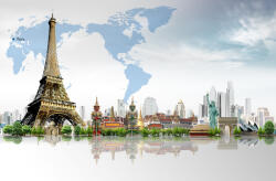  Média emlékmű tapéta - Eiffel-torony, 270 x 200 cm