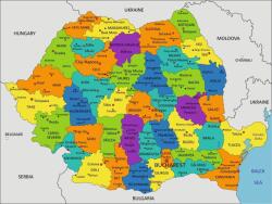  Falragasz Románia közigazgatási területi térképe, 250 x 150 cm