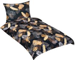 BellaTEX ágynemű, pamut 90/881 monstera, sötétszürke, 140 × 200, 70 × 90 cm (13497)