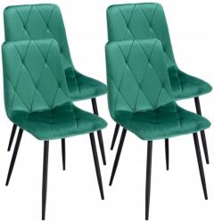  4 db Zöld Bársony Kárpitos Szék - PIADO Kollekció