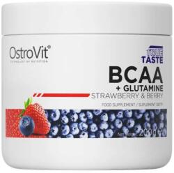 OstroVit BCAA + Glutamine, căpșună și fructe de pădure, 200 g, OstroVit