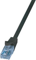 LogiLink Cablu Patch Econline, Cat. 6A, U/UTP, negru, 0, 25 m