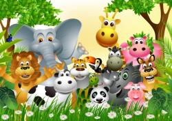  Falmatrica Dzsungel állatok, gyerekrajzok2, 300 x 250 cm