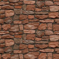  Öntapadós tapéta Fal különböző sötétbarna kövekből, 350 x 200 cm