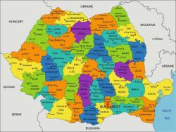  Falragasz Románia közigazgatási területi térképe, 350 x 250 cm