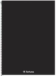 Fortuna Spirálfüzet kockás FORTUNA Monocolor A/4 70 lapos fekete (01.08674) - vectraline