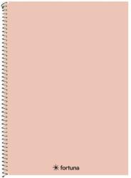 Fortuna Spirálfüzet kockás FORTUNA Monocolor A/4 70 lapos pasztell barack (01.08676) - vectraline