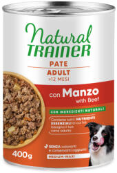 Natural Trainer 12x400g Natural Trainer Medium & Maxi Adult nedves kutyatáp - Marha