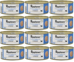 Applaws APPLAWS Tonhalfilé rákkal, levesben, konzerv, 12x70 g