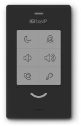 BAS-IP SP-03 Fekete - Kihangosító IP interkom, PoE, SIP 2.0 - BasIP (EC-29077)