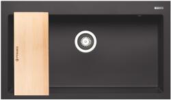 Pyramis Istros gránit mosogató 86x50 cm fekete D070229701WD (D070229701WD)