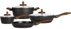 MPM MGK-24, 4 l, 1.1 l, tapadásmentes, Fekete-Barna, Edénykészlet Mély Serpenyővel (7 db) (MGK-24)