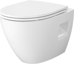 Cersanit Moduo wc csésze lassú záródású ülőkével függesztett perem nélkül mély öblítéssel fehér fényes S4013-010 (S4013010)