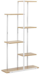 Brius Etajera 6 rafturi metal mdf organizare depozitare moderna, 60x20x113 cm, design compact, alb maro (GA-0212) Raft