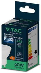 V-TAC CREE SMD GU10 LED spot égő dimmelhető 6W hideg fehér 110° - SKU 212006 (212006)