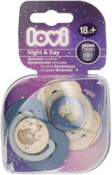 LOVI Night&Day szimmetrikus nyugtató cumi 18 hónapos kortól /fiú - 2 db
