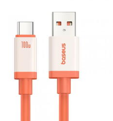 Baseus Cablu Date si Incarcare USB-A - USB-C Zero Degree Series, 100W, 2m, Rosu