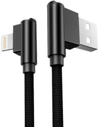  USB kábel iPhone/iPad-hez, lightning kábel, pipa dugóval, fekete, 3m
