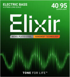 Elixir NanoWeb (14002) 40-95 Super Light basszusgitár húrkészlet - gitarcentrum