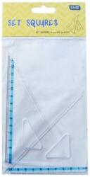 Educa Vonalzókészlet, háromszög 10 cm és 14cm, ( 45°/60° ) 2 db/bliszter Educa (000009817) - tonerpiac