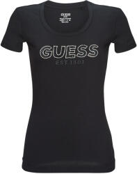 Guess Tricouri mânecă scurtă Femei SS RN MESH LOGO TEE Guess Negru EU XS