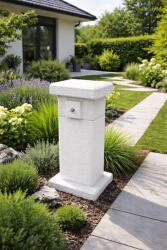 Jován Innova szögletes kútoszlop alacsony, fehér (JOVKU025-feher)