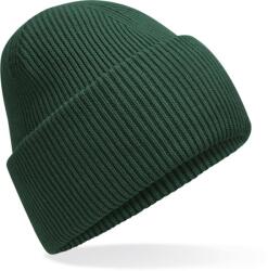 Beechfield B 385R RECYCLED / Kötött sapka mandzsettával - üvegzöld Universal (53385R54099)
