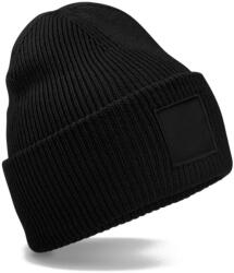 Beechfield B 336R PATCH TONAL / Kötött sapka - fekete Univerzális (53336R00299)