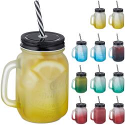 Relaxdays Pahare colorate Relaxdays cu capac, set de 12 (10101410) Pahar
