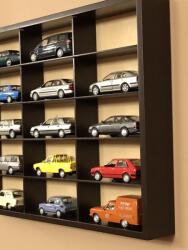 tsideen Modell falipolc fali fakkos polc 41x32 cm kisautó, modellvasút gyűjtő üveg nélkül