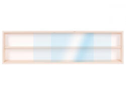 Vitrine42 Fali vitrin modell szekrény 2 polc SZÁLLÍTÁSI SÉRÜLT! 70x20X8, 5 cm kisautó, gyűjtői polc plexi tolóajtóval