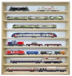 Vitrine42 Fali vitrin modell szekrény 8 polc 60x75, 5x8, 5 cm kisautó, gyűjtői polc