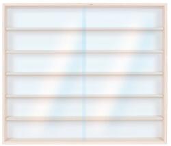 Vitrine42 Fali vitrin modell szekrény 6 polc 70x58X8, 5 cm kisautó, gyűjtői polc plexi tolóajtóval