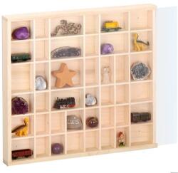 TSideen Fali vitrin modell szekrény polc 40x45 cm kisautó, modellvasút gyűjtő porvédett