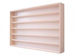 Vitrine42 Modell szekrény üveges fali polc 6 polcos 90x58x8, 5 cm kisautó, gyűjtői polc