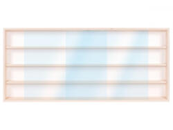 Vitrine42 Fali vitrin modell szekrény 4 polc 60x39x8, 5 cm kisautó, gyűjtői polc plexi tolóajtóval