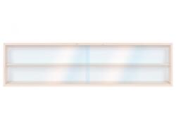 Vitrine42 Fali vitrin modell szekrény 2 polc 100x20x8, 5 cm makett kisautó, modellvasút gyűjtő plexi tolóajtóval