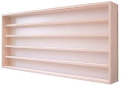 Vitrine24 Fali vitrin modell szekrény 5 polc 125 x 49 x 8, 5 cm makett kisautó, modellvasút gyűjtő plexi tolóajtóval