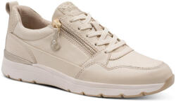 Jana női sportos fűzős-cipzáras bőr félcipő - LT gold - 23702-46-909 07739