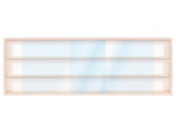 Vitrine42 Fali vitrin modell szekrény 3 polc 70x30X8, 5 cm kisautó, gyűjtői polc plexi tolóajtóval