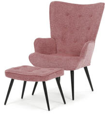Artium Relaxációs fotel, rózsaszín, bársony kárpit, AK-303 PINK2 (artAK-303-PINK2)