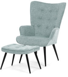 Artium Relaxációs fotel, kék, bársony kárpit, AK-303 BLUE2 (artAK-303-BLUE2)