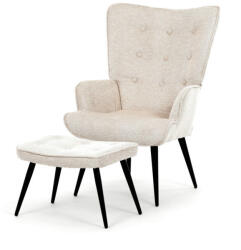  Relaxációs fotel, bézs, bársony kárpit, AK-303 CRM2 (artAK-303-CRM2)