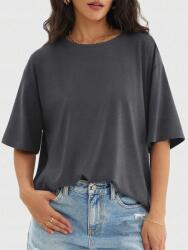 Shein FC35203 Shein Szürke Sima Oversize Póló (52) M