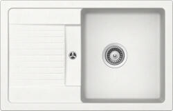 SCHOCK Lima D-100S konyhai mosogatótálca Cristalite Alpina 780 x 500 mm, gránit kompozit, fehér, beepíthető (LIMD100SALPI)