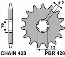 Febi Bilstein Pbr Első Fogaskerék 428 12 Suzuki Jr 50 82-04 (lánc 428)