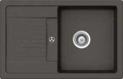 SCHOCK Lima D-100S konyhai mosogatótálca Cristalite Asphalt 780 x 500 mm, gránit kompozit, aszfaltszürke, beepíthető (LIMD100SASPH)