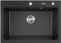 SCHOCK Higold 935004B konyhai mosogatótálca 680 x 480 mm, gránit kompozit, fekete, beépíthető (935004B)